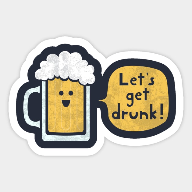 Drinking Buddy Sticker by HandsOffMyDinosaur